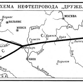 Нефтепровод дружба на карте россии схема