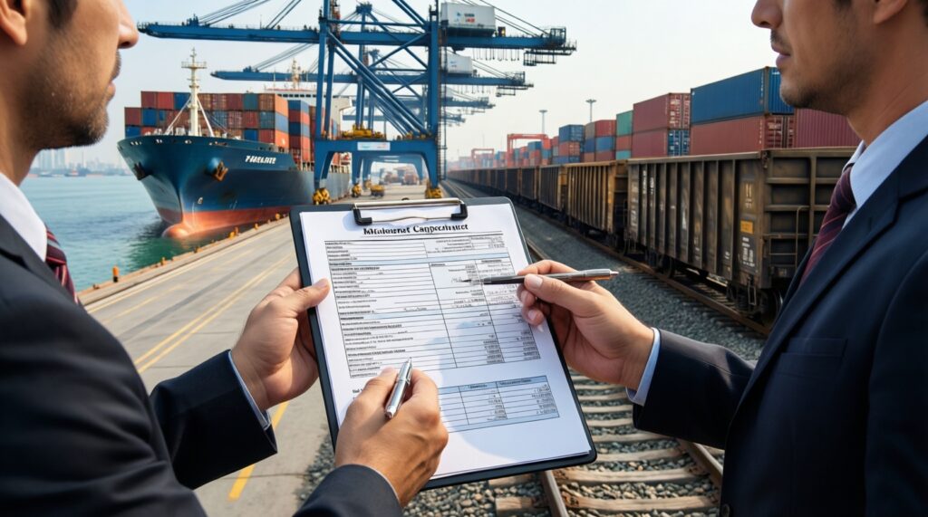 Практика запросов ставок: шаблон RFQ для фрахта, портового и ж/д экспедирования и агентирования - иллюстрация