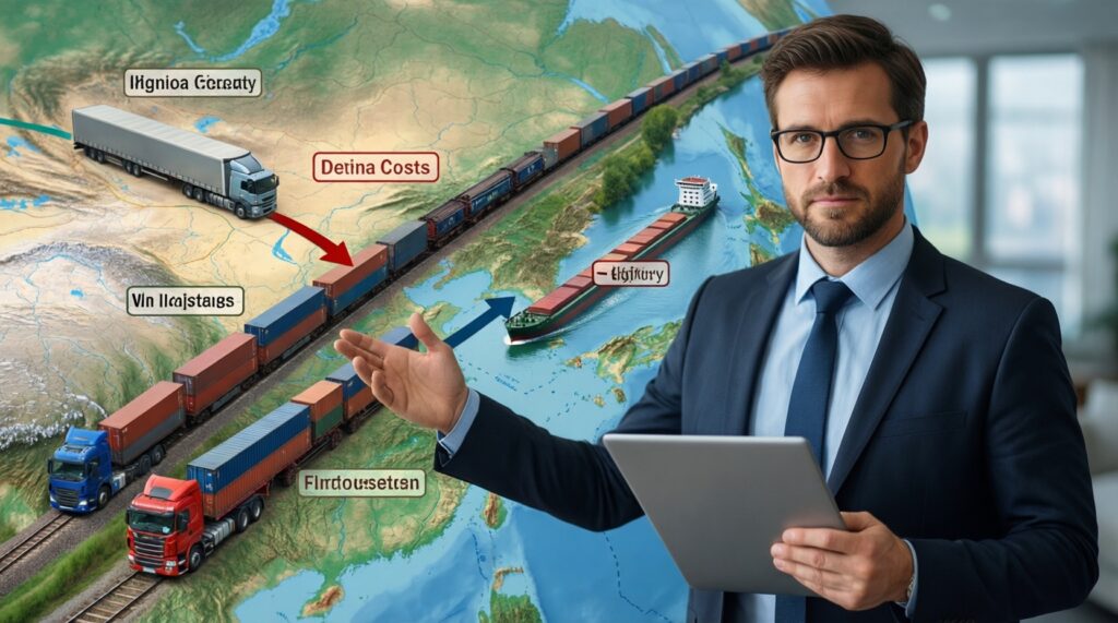 Сравнение маршрутов: Дунай vs автодоставка vs ж/д - где реально выгоднее - иллюстрация